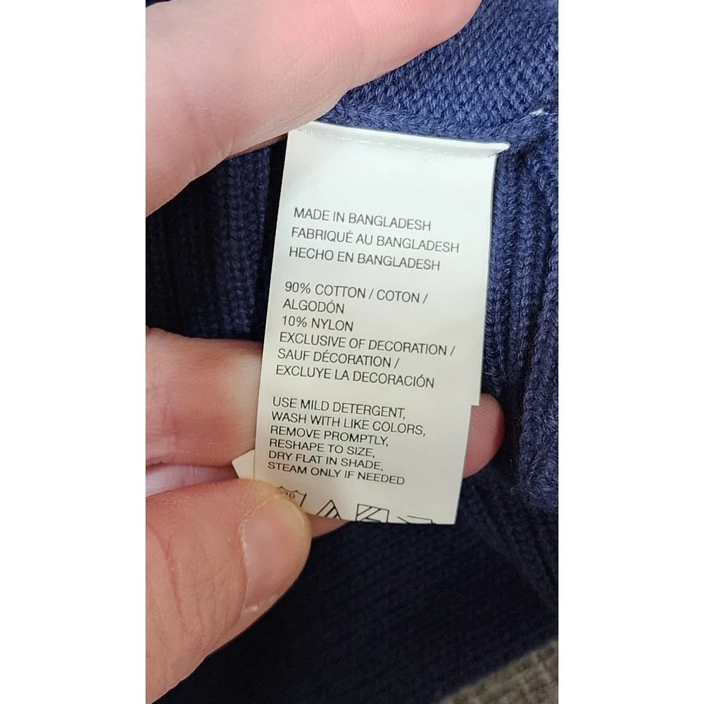 IZOD Navy Crewneck Sweater Knit Long Sleeve XL Tall NWT‎